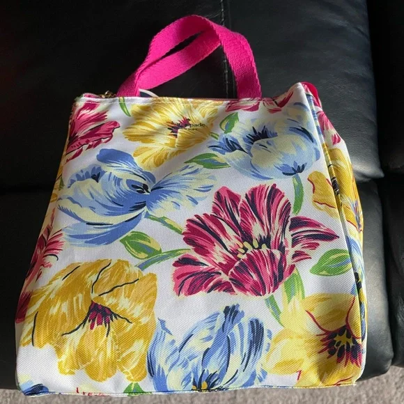 Kate Spade Pink and Yellow Floral Tote - Picture 1 of 4